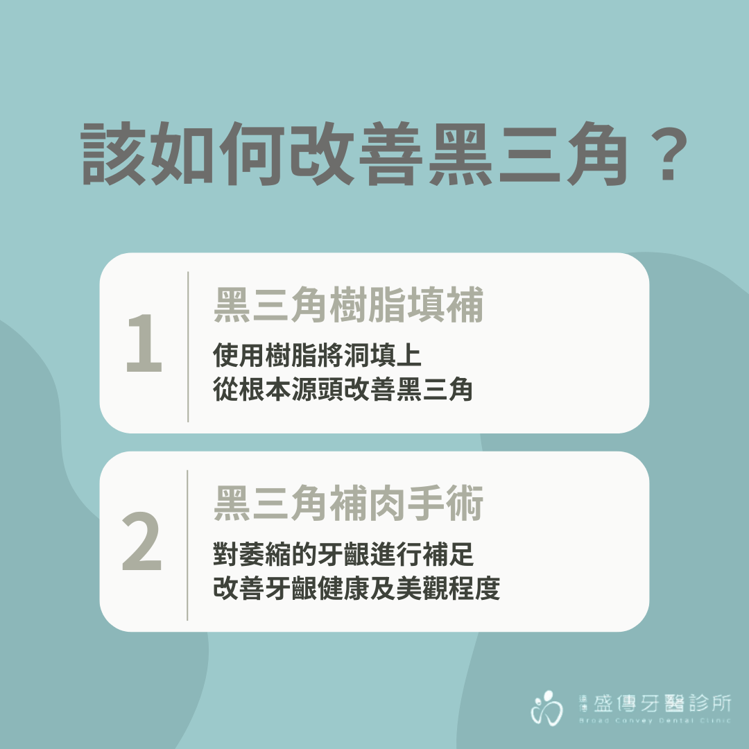 該如何改善黑三角？