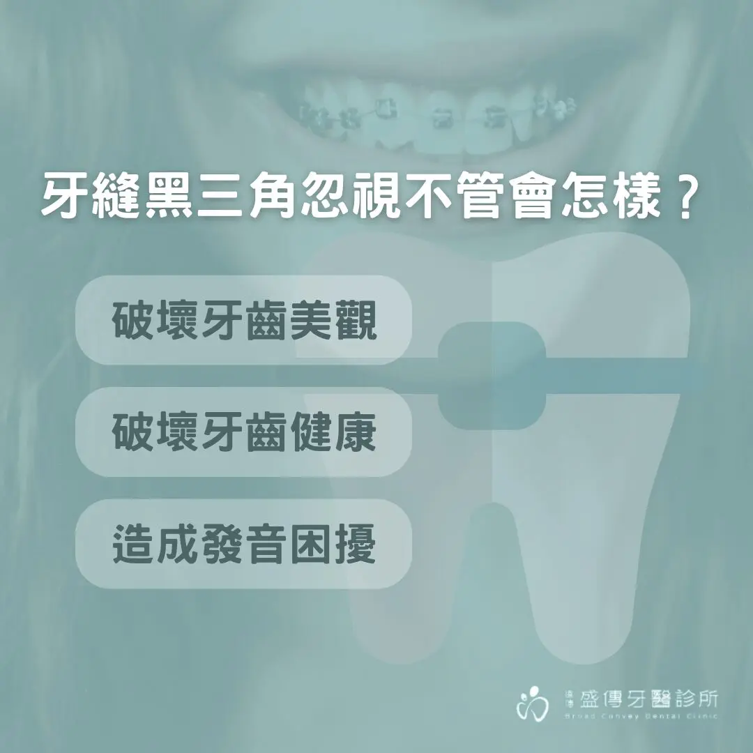 牙縫黑三角忽視不管會怎樣？