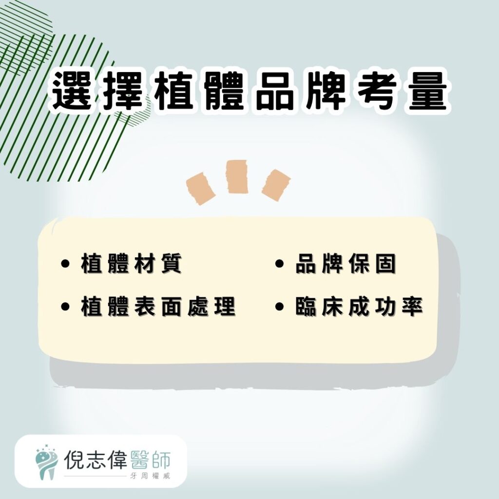 2025 植體品牌大解密!植牙品牌PTT 網友熱議:原來植牙植體也有分等級?! 2 選擇植體品牌