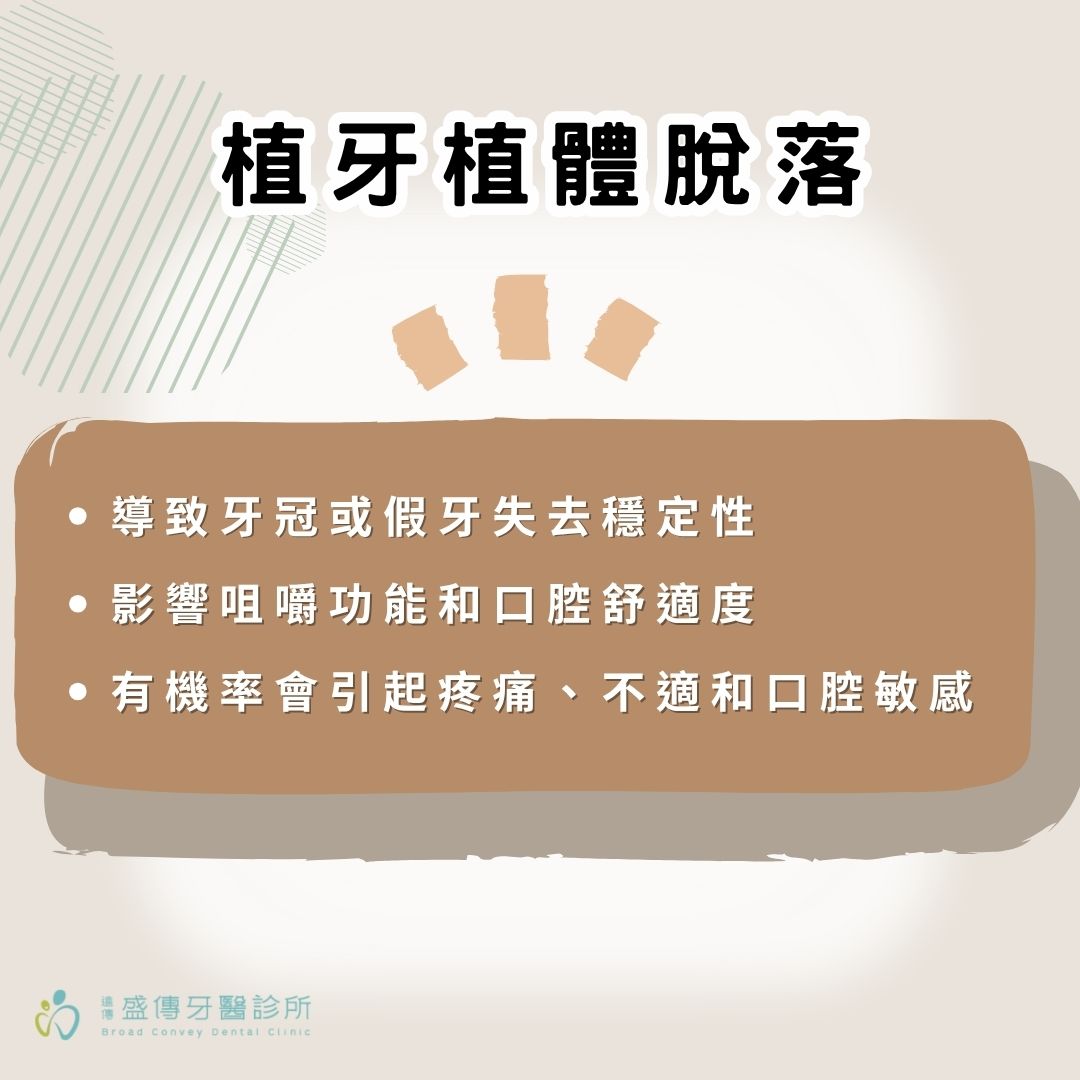 植牙植體脫落