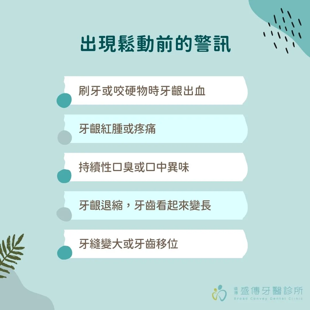出現鬆動前的警訊